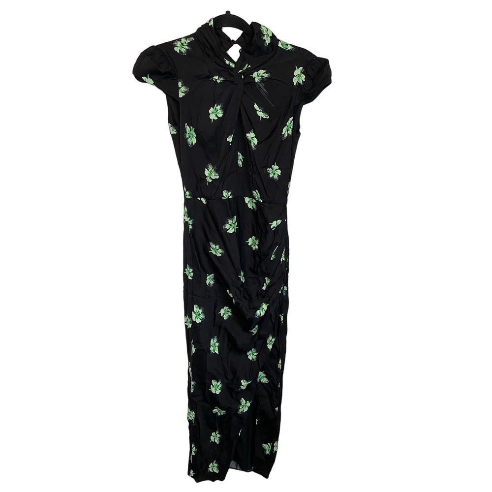 Self-Portrait Pansy Print Midi Dress size 0